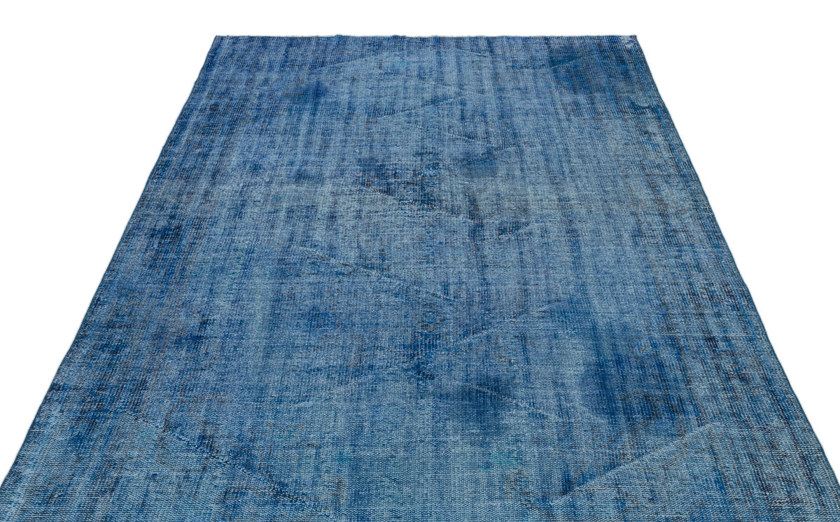 Blue Over Dyed Vintage Rug 5&#39;10&#39;&#39; x 8&#39;11&#39;&#39; ft 178 x 272 cm