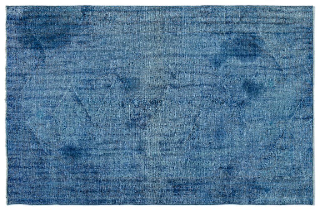 Blue Over Dyed Vintage Rug 5'10'' x 8'11'' ft 178 x 272 cm
