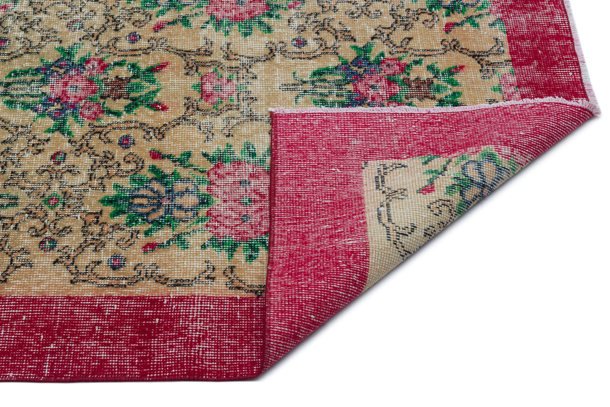 Retro Over Dyed Vintage Rug 5&#39;1&#39;&#39; x 8&#39;7&#39;&#39; ft 156 x 261 cm