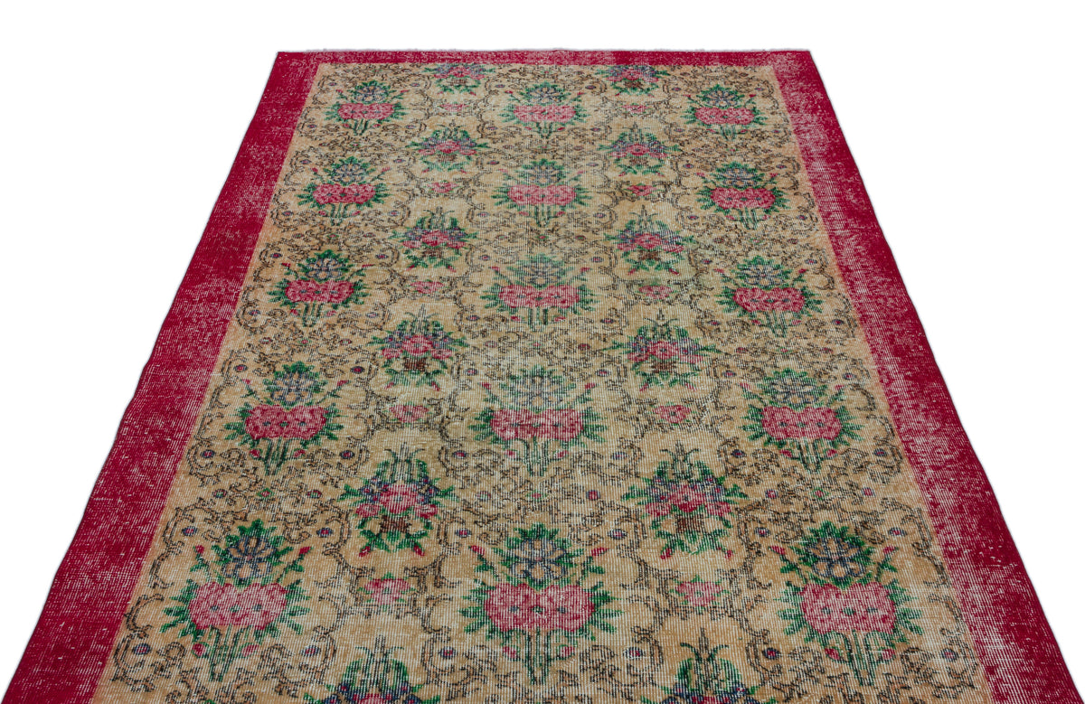 Retro Over Dyed Vintage Rug 5&#39;1&#39;&#39; x 8&#39;7&#39;&#39; ft 156 x 261 cm