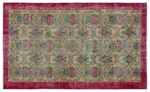 Retro Over Dyed Vintage Rug 5'1'' x 8'7'' ft 156 x 261 cm
