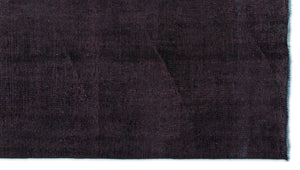 Black Over Dyed Vintage Rug 4'8'' x 7'11'' ft 142 x 241 cm
