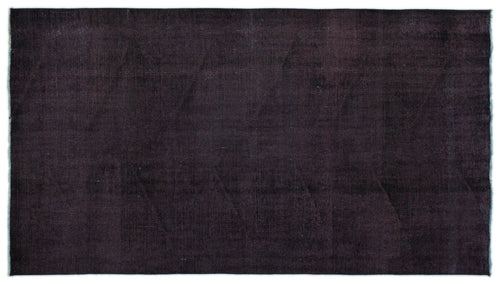 Black Over Dyed Vintage Rug 4'8'' x 7'11'' ft 142 x 241 cm