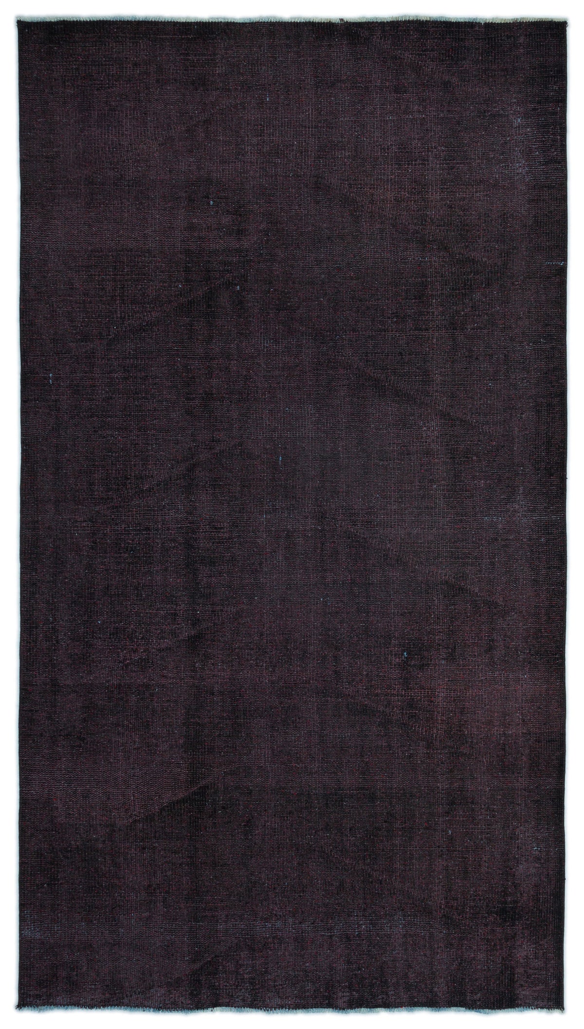 Black Over Dyed Vintage Rug 4&#39;8&#39;&#39; x 7&#39;11&#39;&#39; ft 142 x 241 cm