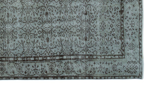 Gray Over Dyed Vintage Rug 4'10'' x 8'9'' ft 148 x 266 cm