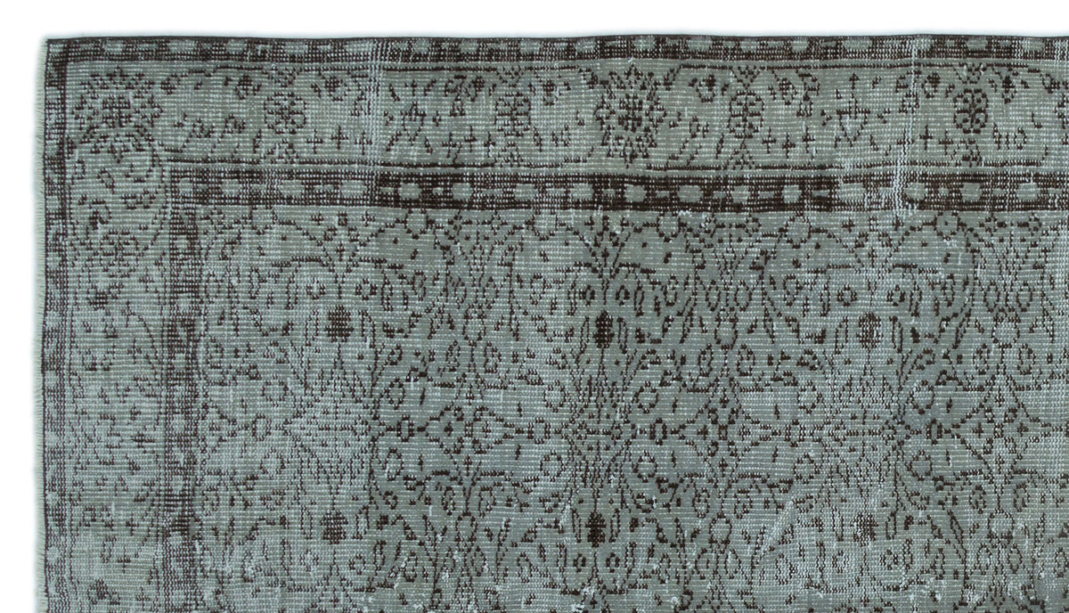 Gray Over Dyed Vintage Rug 4&#39;10&#39;&#39; x 8&#39;9&#39;&#39; ft 148 x 266 cm