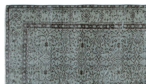 Gray Over Dyed Vintage Rug 4'10'' x 8'9'' ft 148 x 266 cm