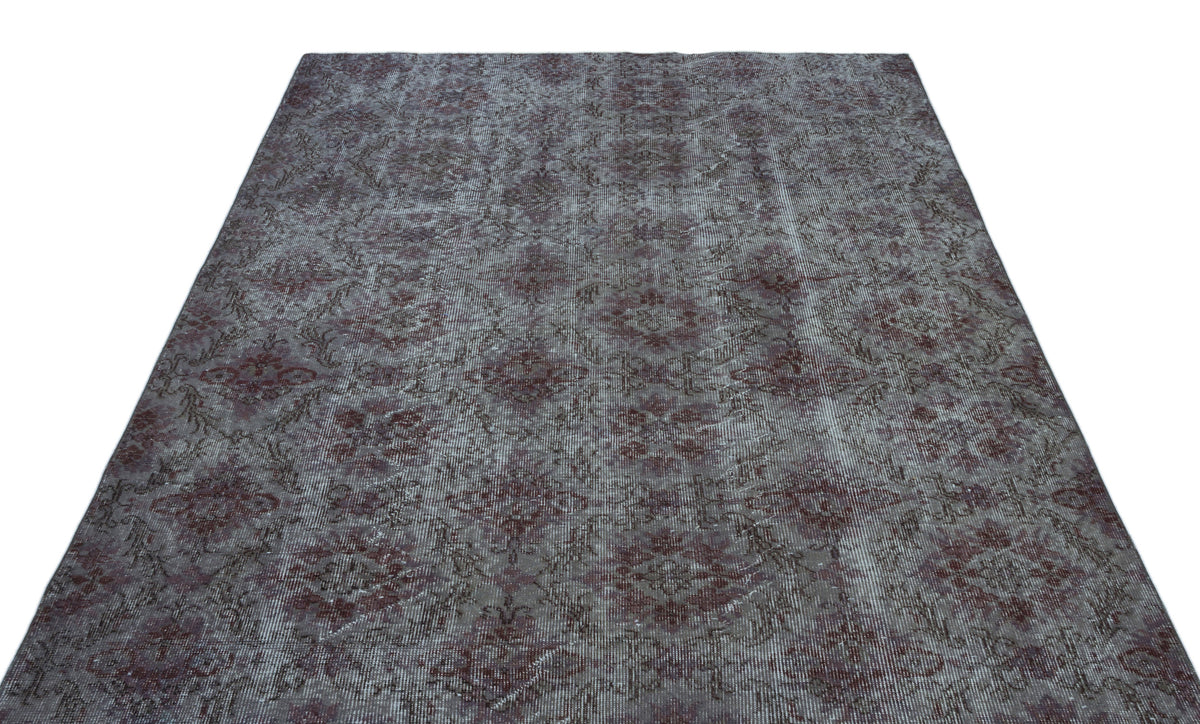 Gray Over Dyed Vintage Rug 5&#39;9&#39;&#39; x 9&#39;1&#39;&#39; ft 175 x 276 cm