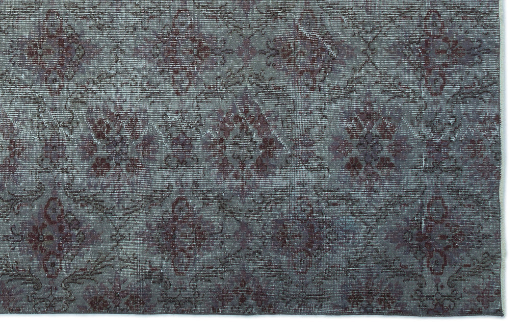 Gray Over Dyed Vintage Rug 5'9'' x 9'1'' ft 175 x 276 cm