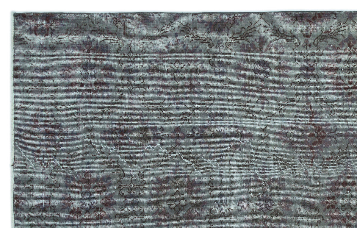 Gray Over Dyed Vintage Rug 5&#39;9&#39;&#39; x 9&#39;1&#39;&#39; ft 175 x 276 cm