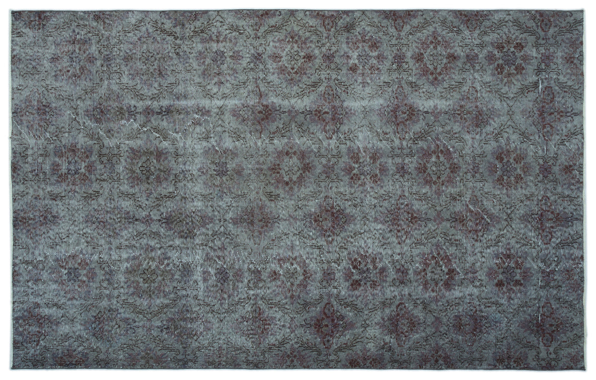 Gray Over Dyed Vintage Rug 5&#39;9&#39;&#39; x 9&#39;1&#39;&#39; ft 175 x 276 cm
