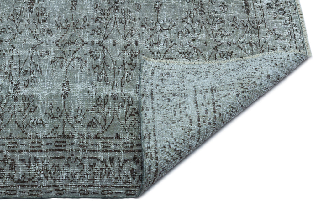 Blue Over Dyed Vintage Rug 4'10'' x 7'9'' ft 147 x 235 cm