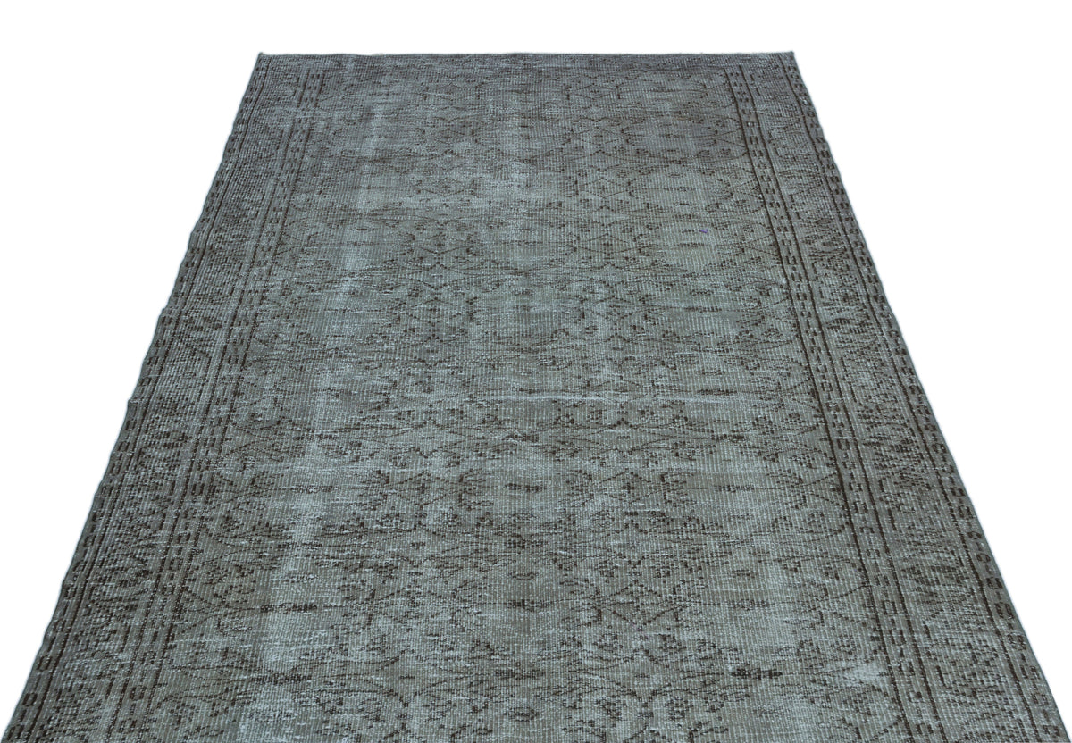 Blue Over Dyed Vintage Rug 4&#39;10&#39;&#39; x 7&#39;9&#39;&#39; ft 147 x 235 cm