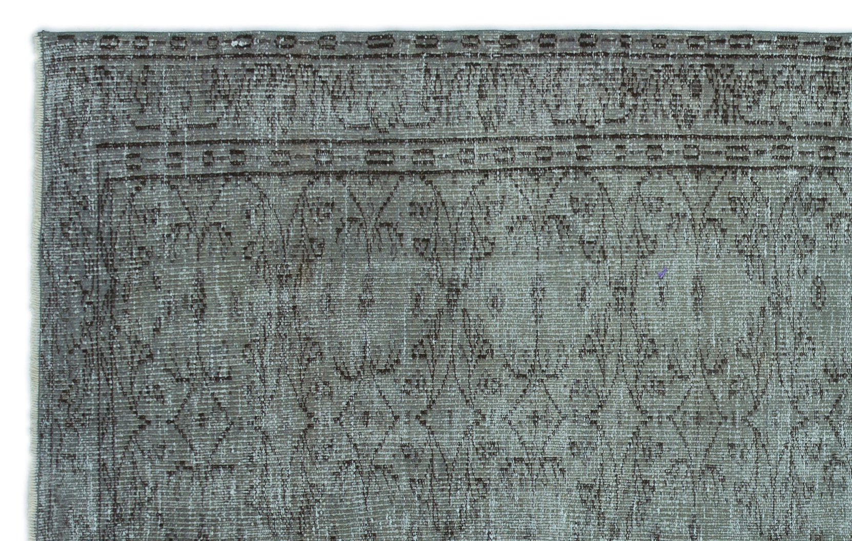Blue Over Dyed Vintage Rug 4'10'' x 7'9'' ft 147 x 235 cm