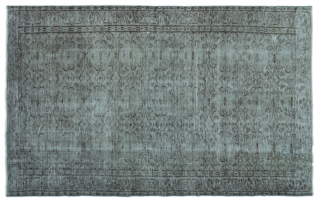 Blue Over Dyed Vintage Rug 4'10'' x 7'9'' ft 147 x 235 cm