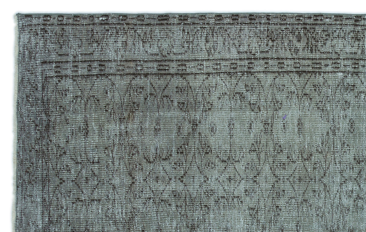 Blue Over Dyed Vintage Rug 4&#39;10&#39;&#39; x 7&#39;9&#39;&#39; ft 147 x 235 cm