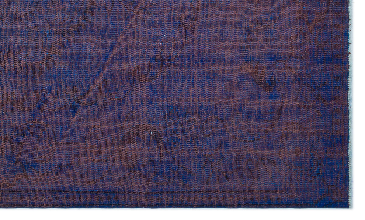 Blue Over Dyed Vintage Rug 4&#39;9&#39;&#39; x 8&#39;2&#39;&#39; ft 146 x 248 cm