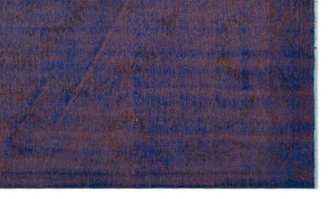 Blue Over Dyed Vintage Rug 4'9'' x 8'2'' ft 146 x 248 cm
