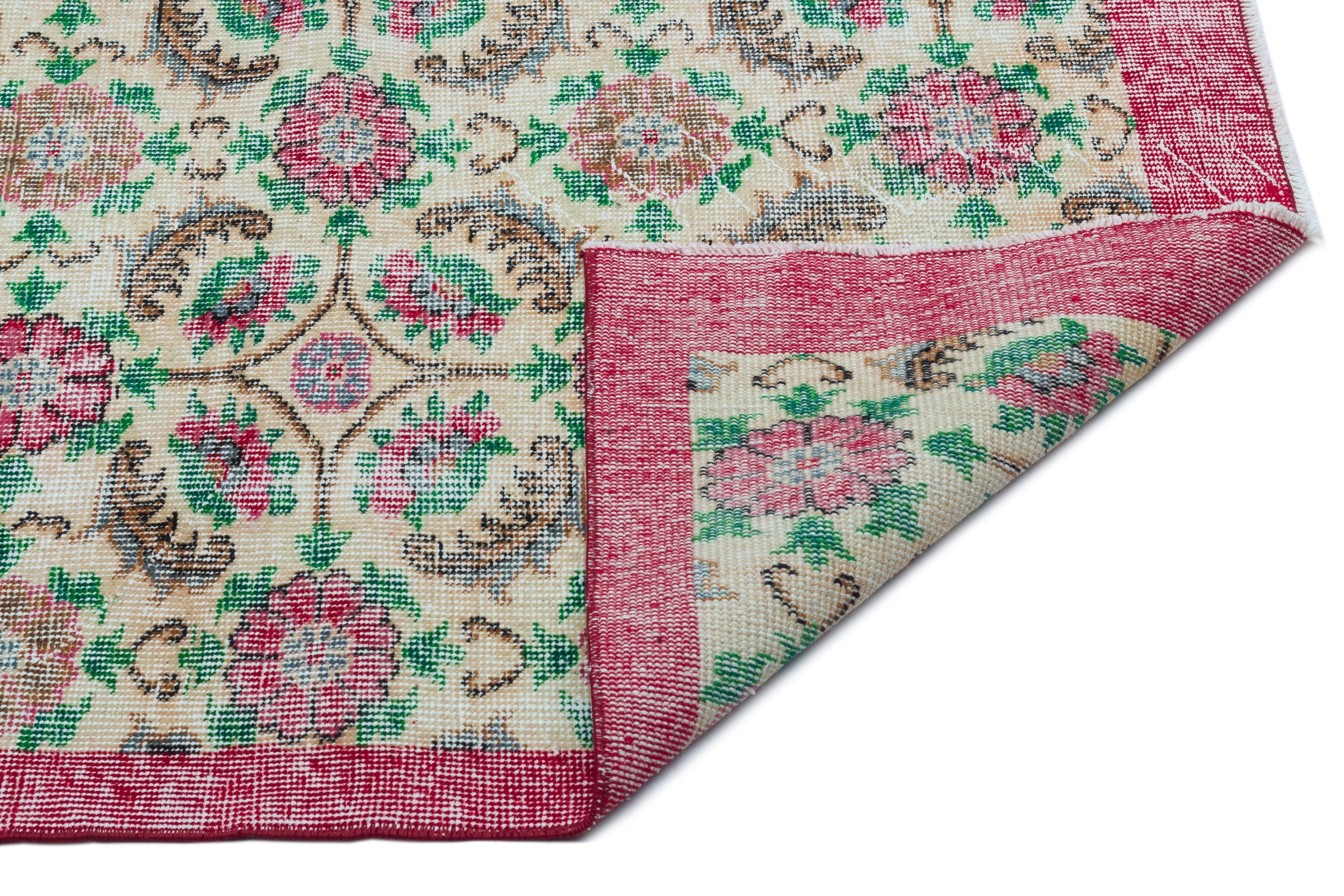 Retro Over Dyed Vintage Rug 5'6'' x 8'11'' ft 168 x 273 cm