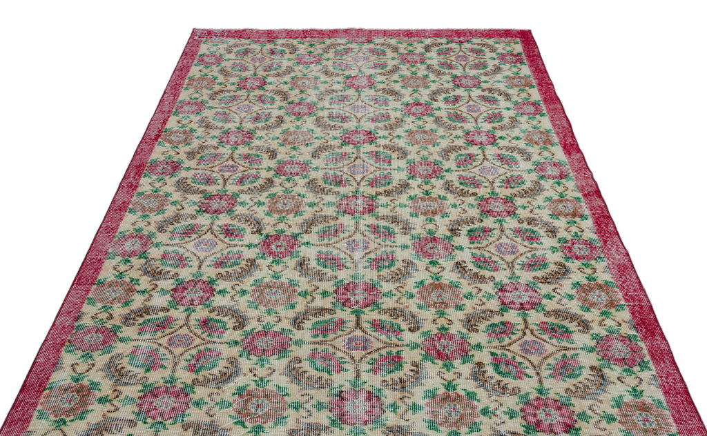Retro Over Dyed Vintage Rug 5'6'' x 8'11'' ft 168 x 273 cm