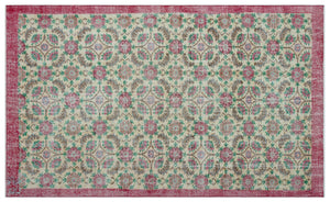 Retro Over Dyed Vintage Rug 5'6'' x 8'11'' ft 168 x 273 cm