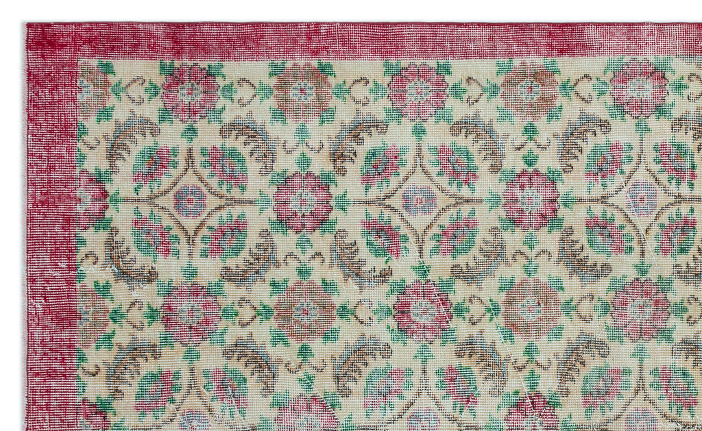 Retro Over Dyed Vintage Rug 5'6'' x 8'11'' ft 168 x 273 cm
