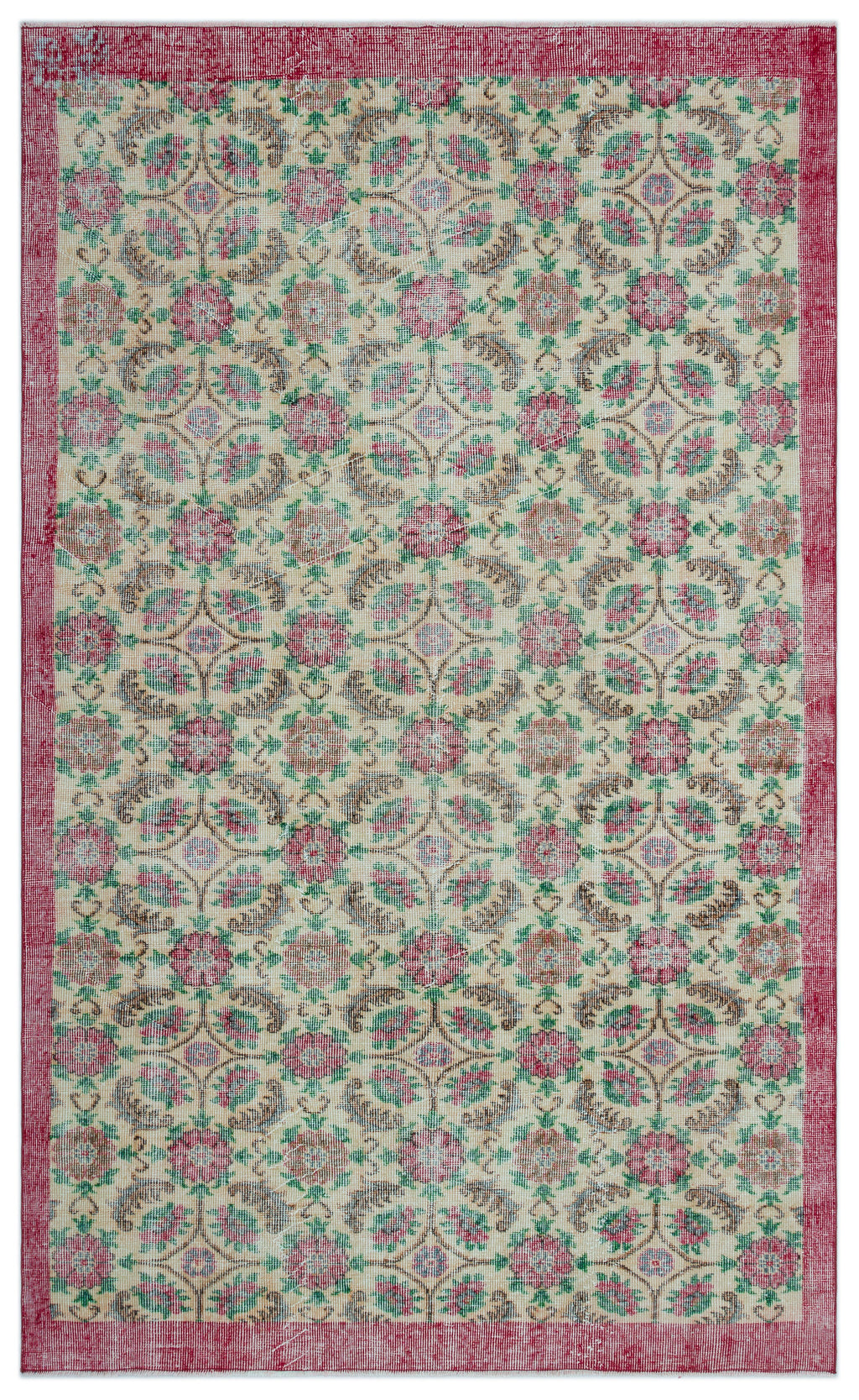 Retro Over Dyed Vintage Rug 5'6'' x 8'11'' ft 168 x 273 cm