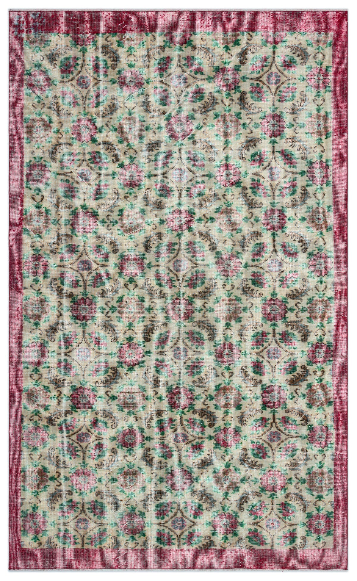 Retro Over Dyed Vintage Rug 5&#39;6&#39;&#39; x 8&#39;11&#39;&#39; ft 168 x 273 cm