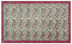 Retro Over Dyed Vintage Rug 5'5'' x 8'9'' ft 165 x 267 cm