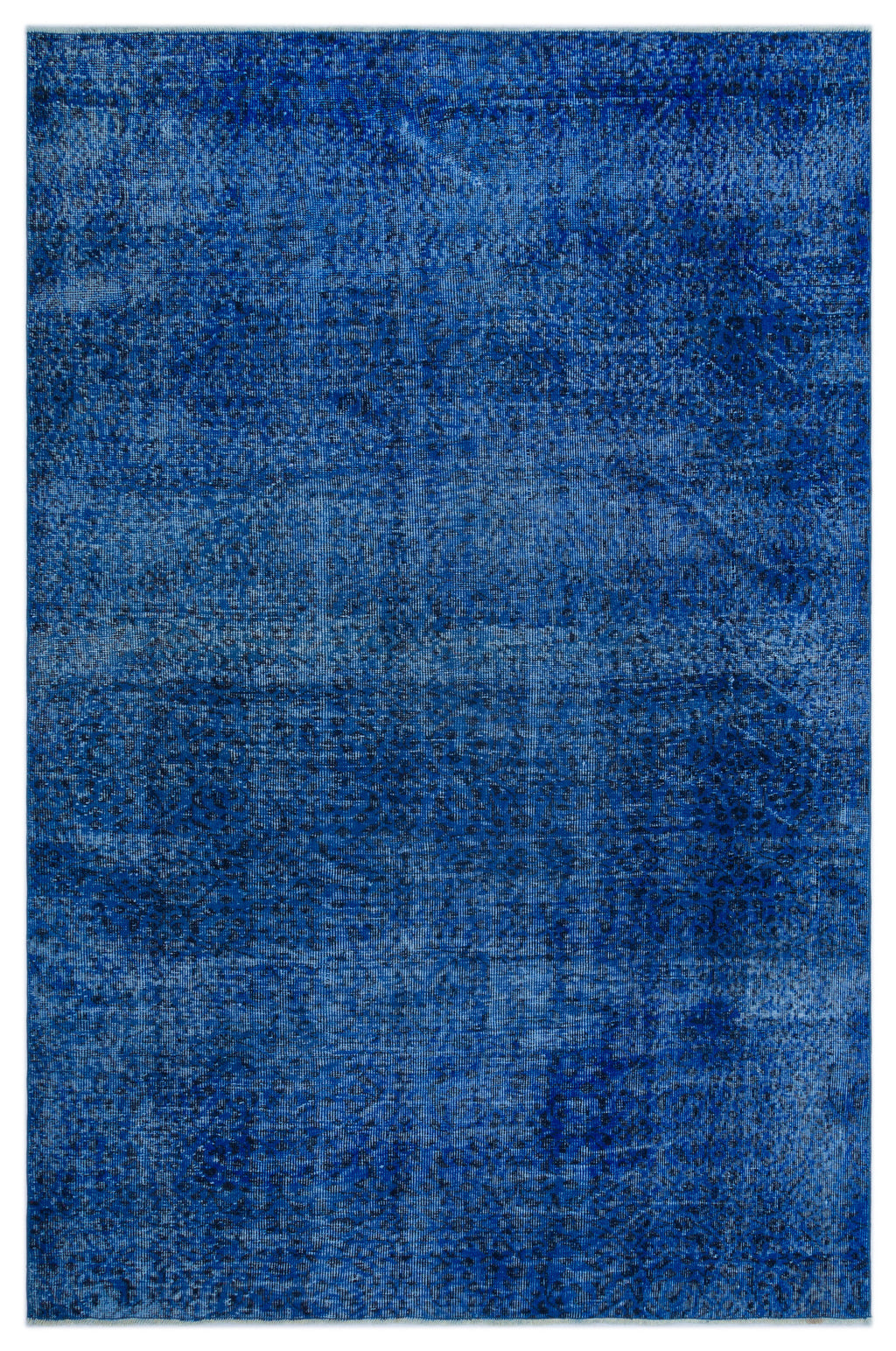 Blue Over Dyed Vintage Rug 5'8'' x 8'7'' ft 172 x 261 cm