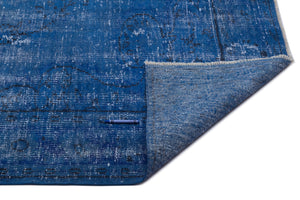 Blue Over Dyed Vintage Rug 5'12'' x 9'5'' ft 182 x 288 cm