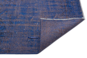 Blue Over Dyed Vintage Rug 6'1'' x 9'5'' ft 186 x 286 cm