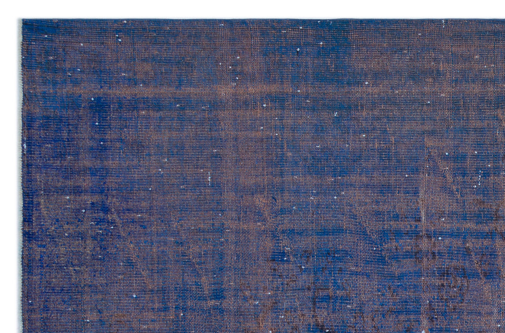 Blue Over Dyed Vintage Rug 6'1'' x 9'5'' ft 186 x 286 cm
