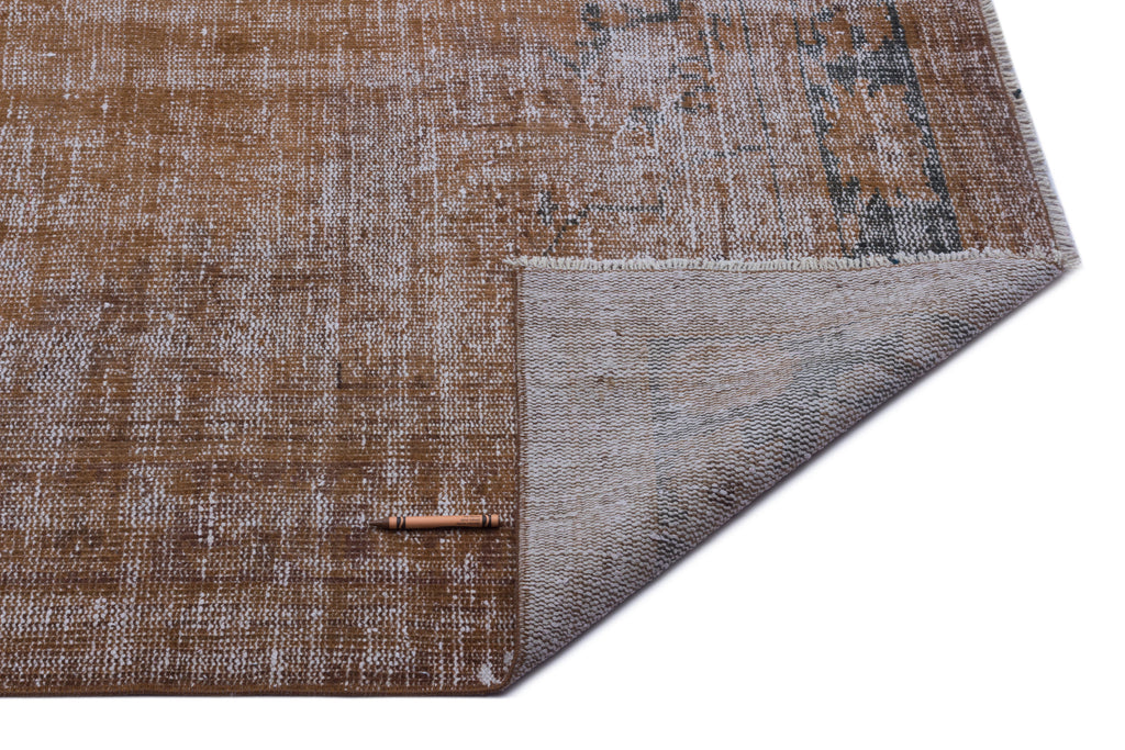 Brown Over Dyed Vintage Rug 6'4'' x 8'11'' ft 193 x 271 cm