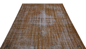 Brown Over Dyed Vintage Rug 6'4'' x 8'11'' ft 193 x 271 cm