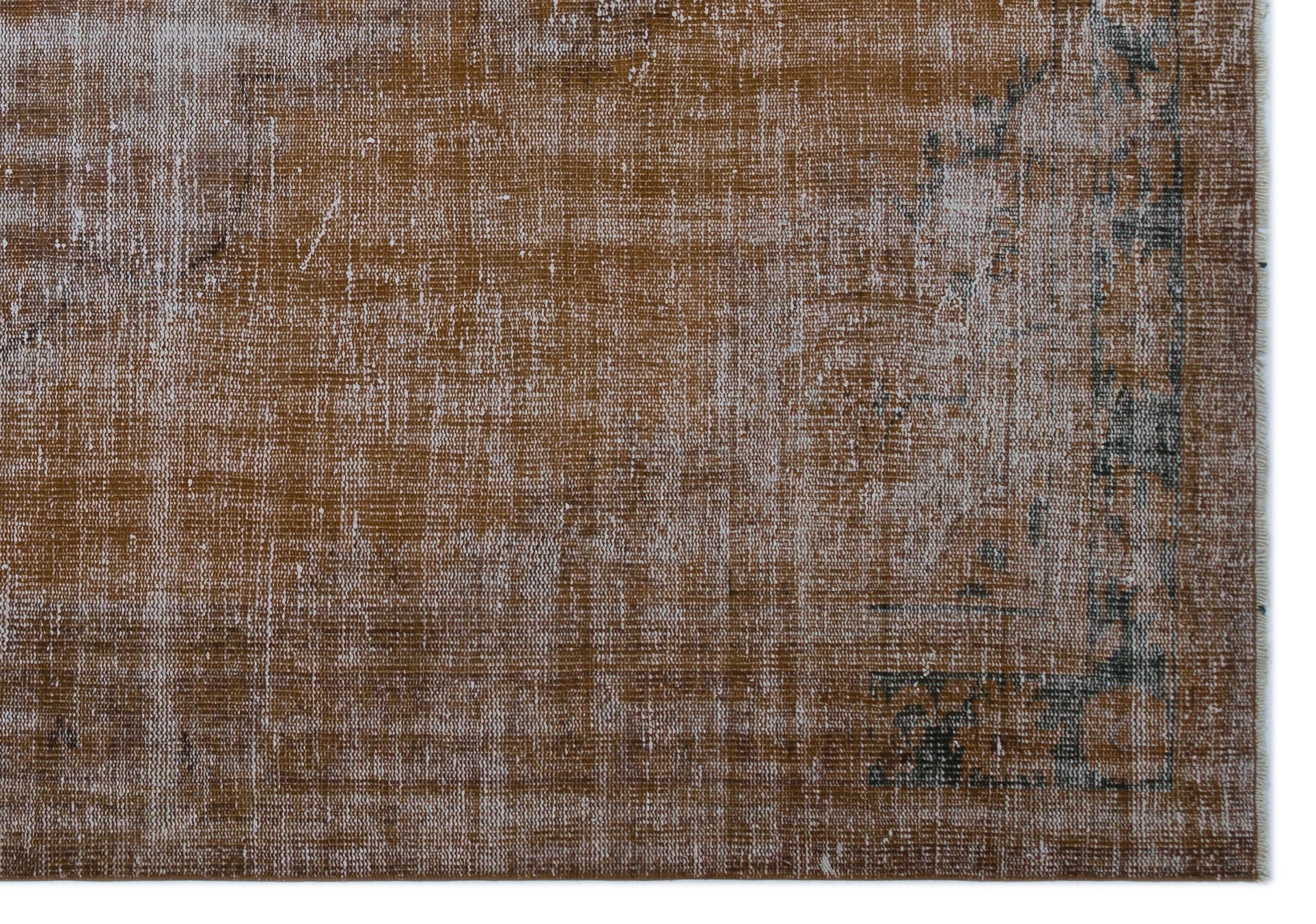 Brown Over Dyed Vintage Rug 6'4'' x 8'11'' ft 193 x 271 cm