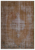 Brown Over Dyed Vintage Rug 6'4'' x 8'11'' ft 193 x 271 cm