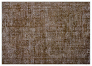 Brown Over Dyed Vintage Rug 6'10'' x 9'6'' ft 208 x 290 cm