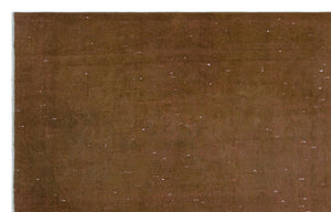 Brown Over Dyed Vintage Rug 5'10'' x 9'1'' ft 179 x 276 cm