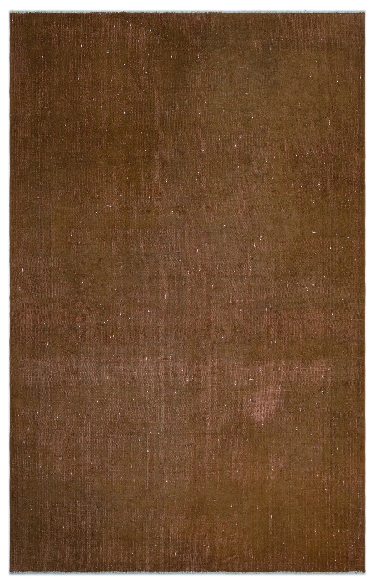 Brown Over Dyed Vintage Rug 5&#39;10&#39;&#39; x 9&#39;1&#39;&#39; ft 179 x 276 cm
