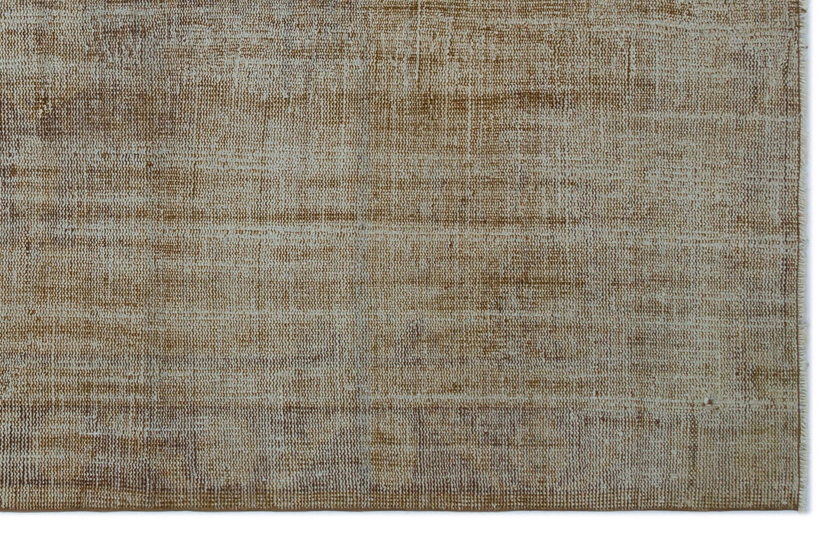 Brown Over Dyed Vintage Rug 5&#39;5&#39;&#39; x 8&#39;7&#39;&#39; ft 165 x 262 cm