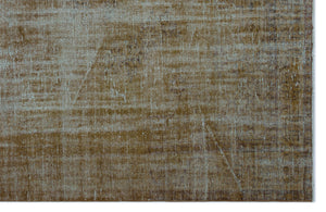 Brown Over Dyed Vintage Rug 6'2'' x 9'5'' ft 189 x 288 cm