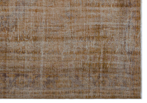 Brown Over Dyed Vintage Rug 6'3'' x 8'12'' ft 191 x 274 cm