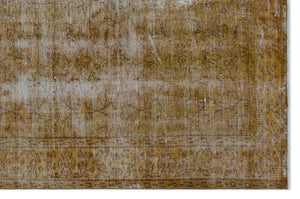 Brown Over Dyed Vintage Rug 5'9'' x 8'10'' ft 176 x 270 cm