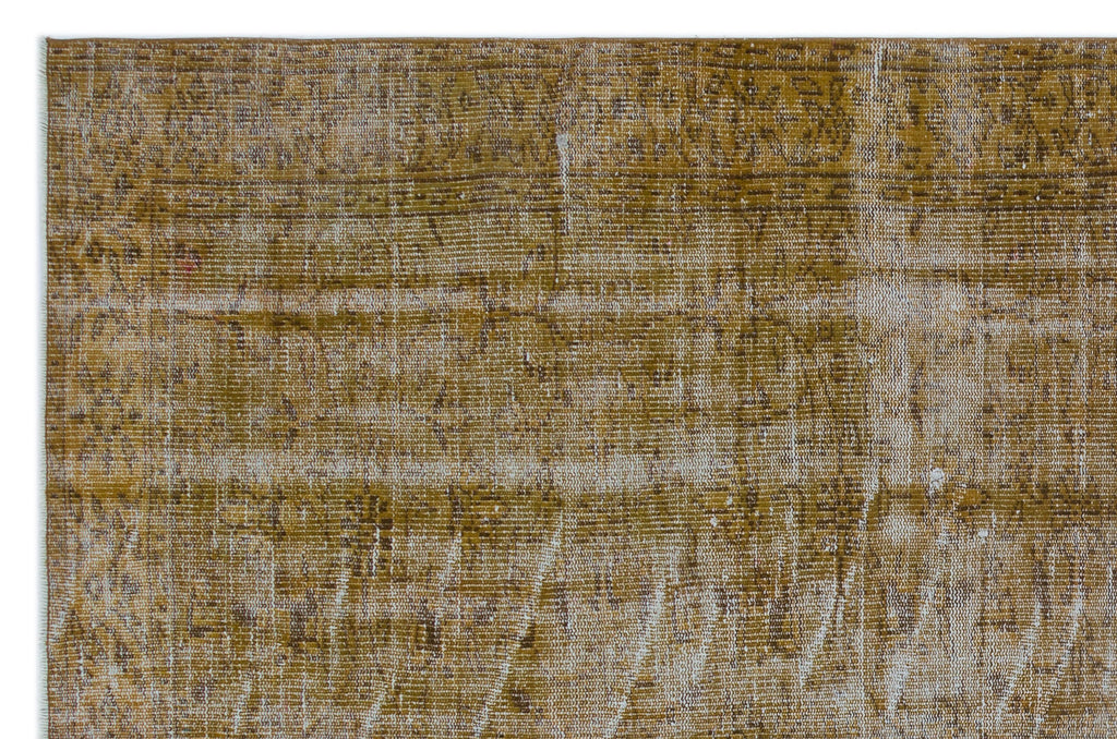 Brown Over Dyed Vintage Rug 5'9'' x 8'10'' ft 176 x 270 cm