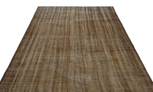 Brown Over Dyed Vintage Rug 6'4'' x 9'11'' ft 192 x 303 cm