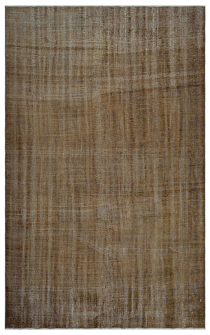 Brown Over Dyed Vintage Rug 6'4'' x 9'11'' ft 192 x 303 cm