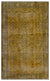 Yellow Over Dyed Vintage Rug 5'5'' x 8'11'' ft 166 x 272 cm
