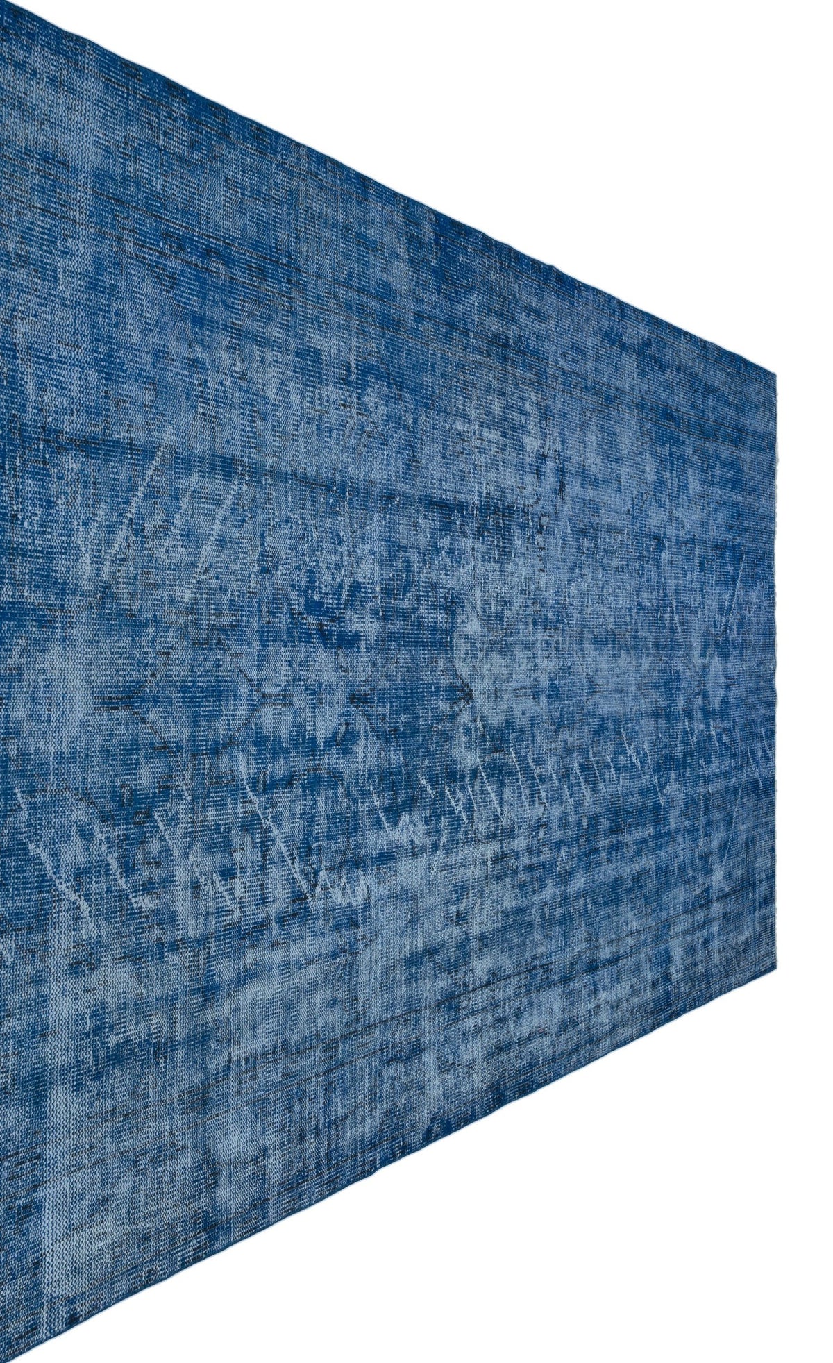 Blue Over Dyed Vintage Rug 6&#39;1&#39;&#39; x 9&#39;11&#39;&#39; ft 185 x 301 cm