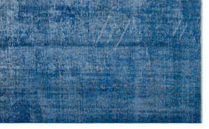 Blue Over Dyed Vintage Rug 6'1'' x 9'11'' ft 185 x 301 cm